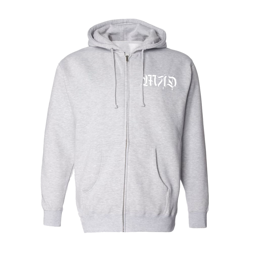 mad zip-up hoodie - heather grey