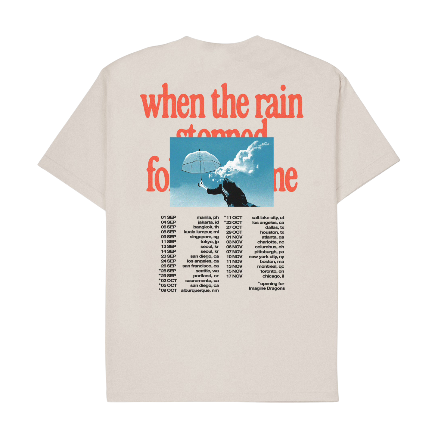 ONLINE EXCLUSIVE | when the rain stopped following me | Cream Tee