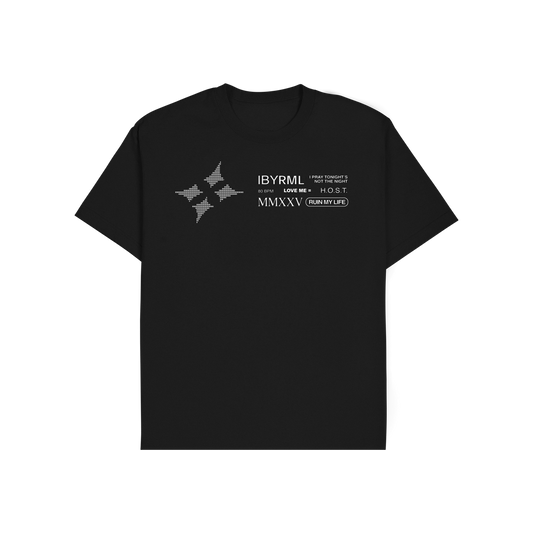 Stars & Types Tee | BLACK [Ruin My Life '25]
