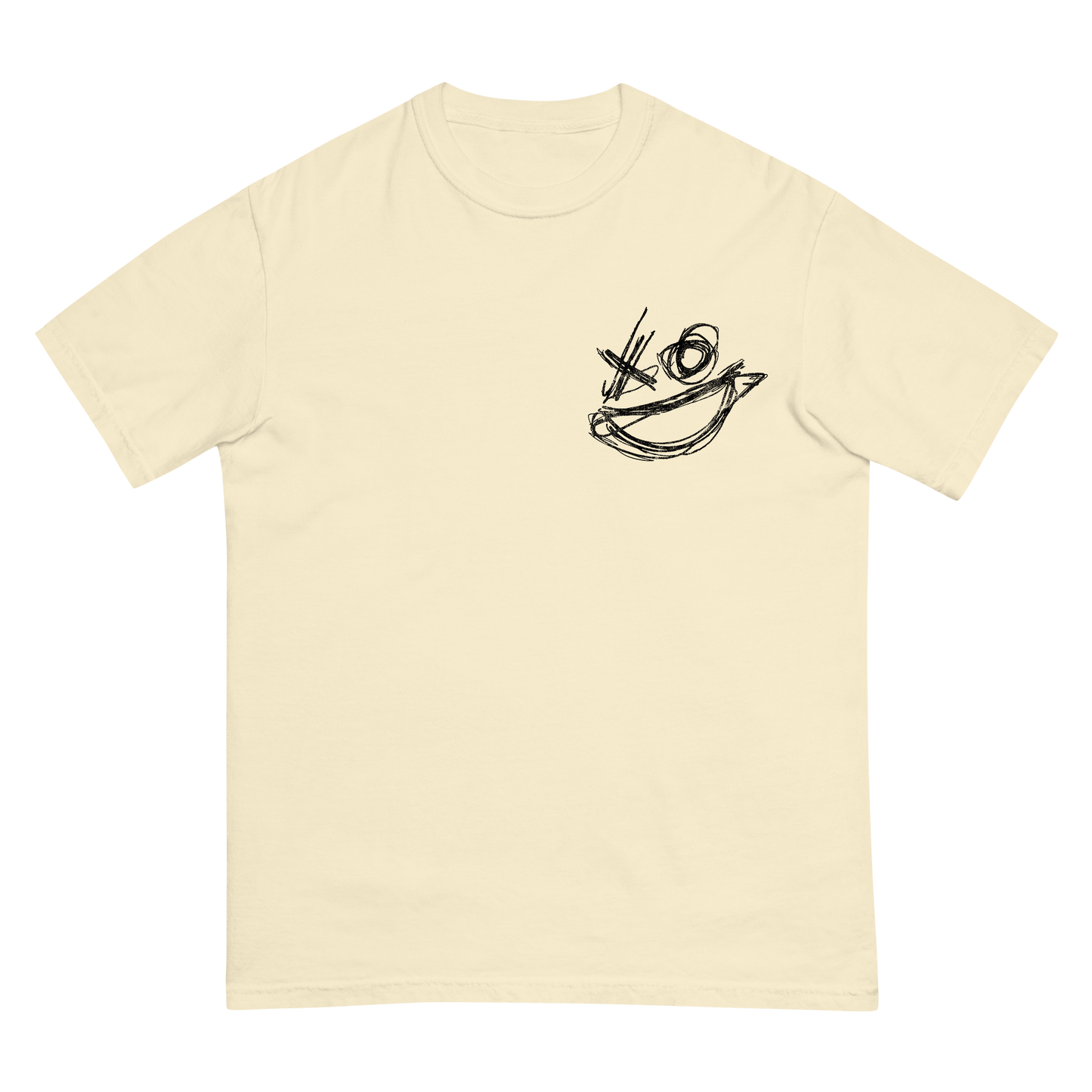 laughing in insomnia - tee (cream)
